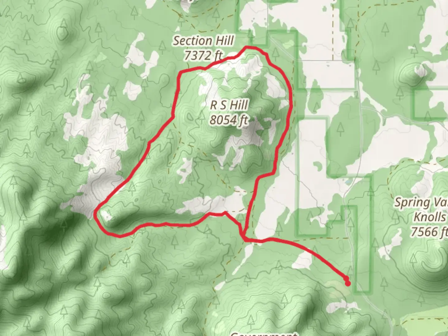 An image depicting the trail Spring Valley Trail and its surrounding area.