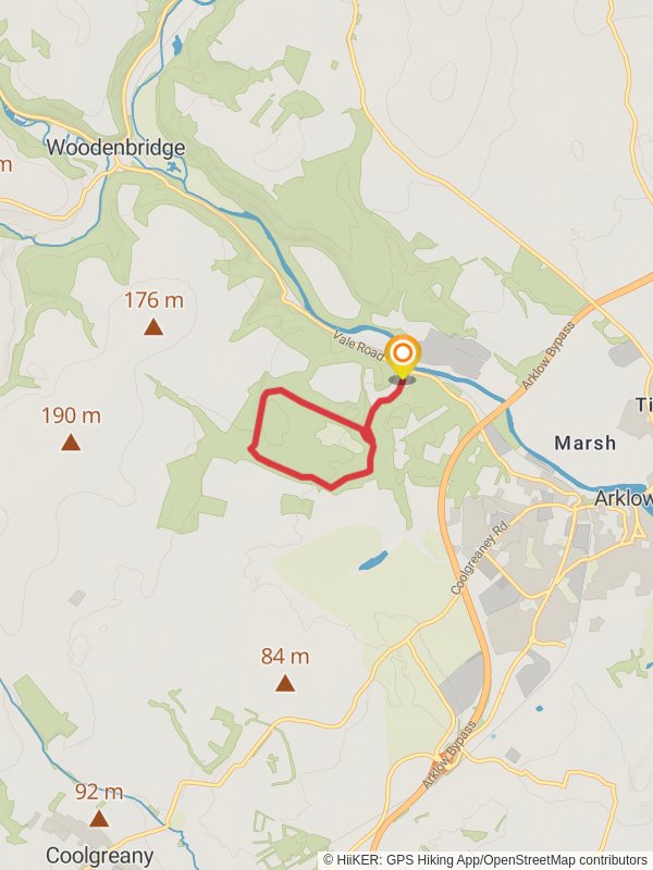 Glenart Wood Walk mobile static map