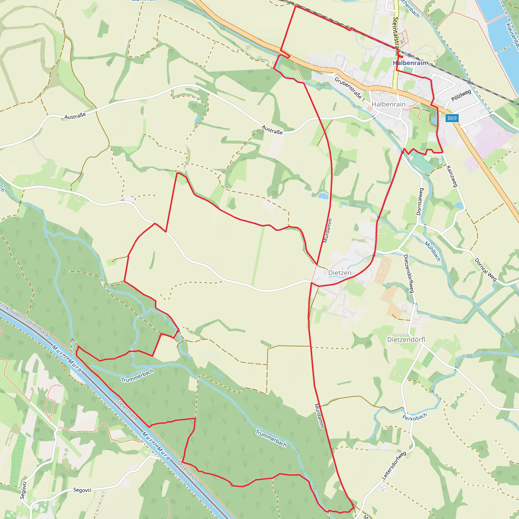 K13 Murauen Weg mobile static map