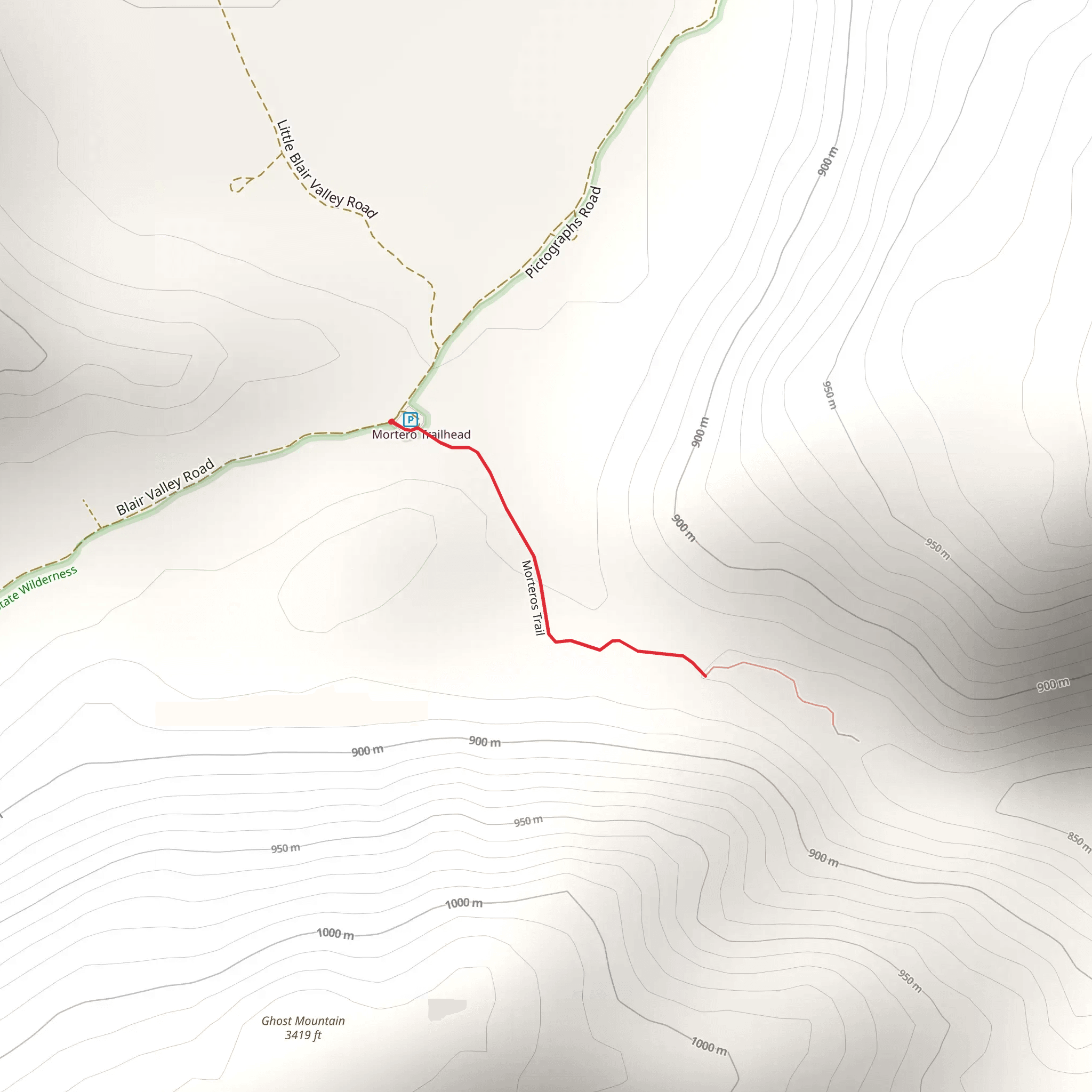 Mortero Trail mobile static map