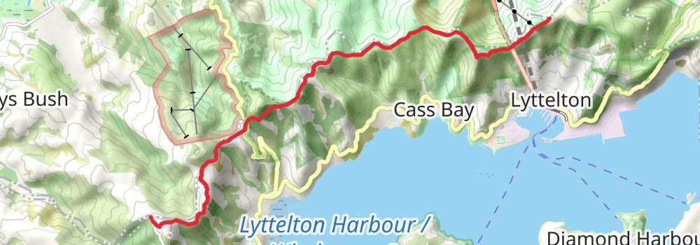 The Christchurch 360 Trail stage 7 Map