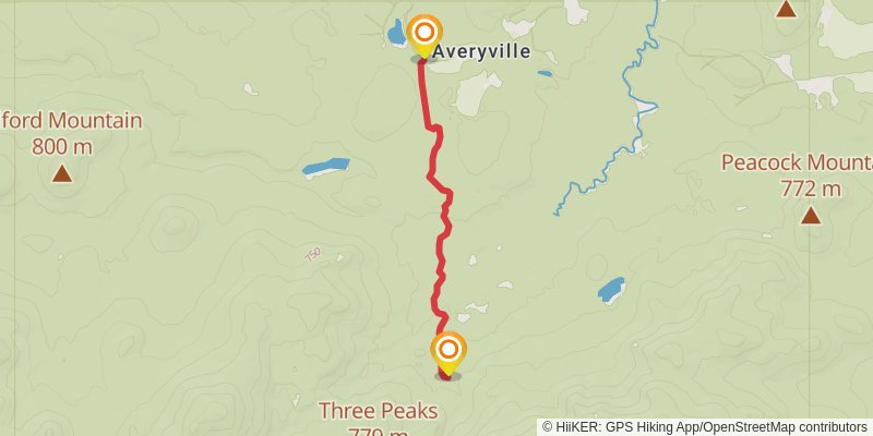 Northville - Placid Trail spur 1 Map