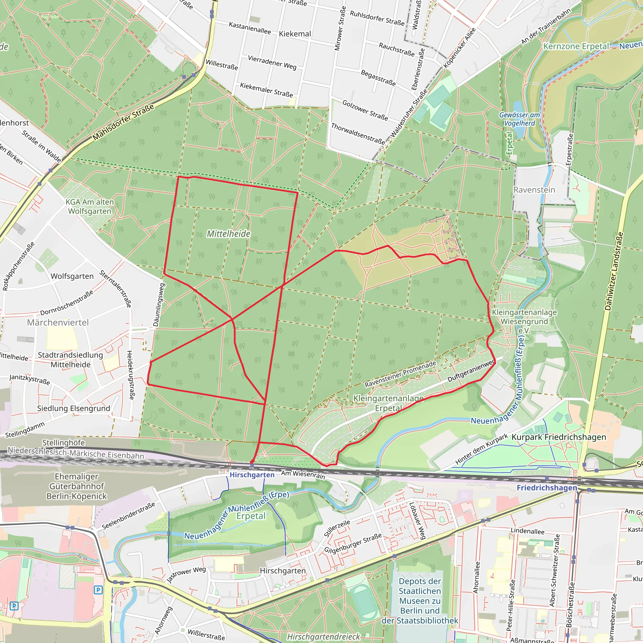 Mittelheide Loop mobile static map