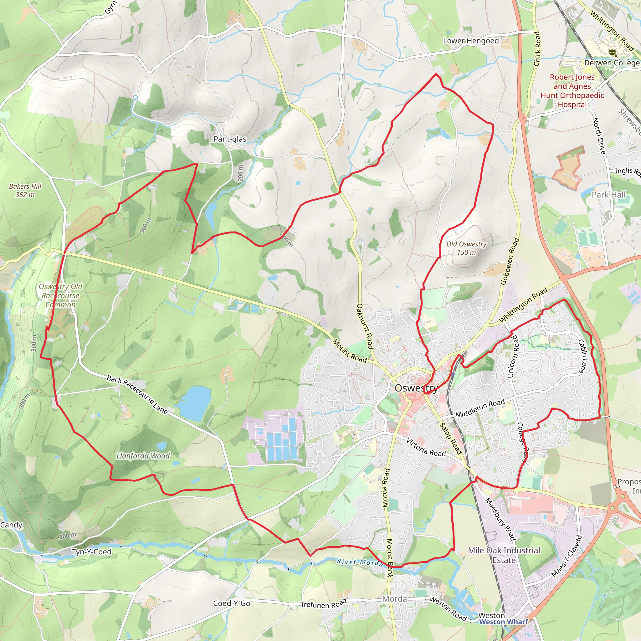 Oswald's Trail mobile static map