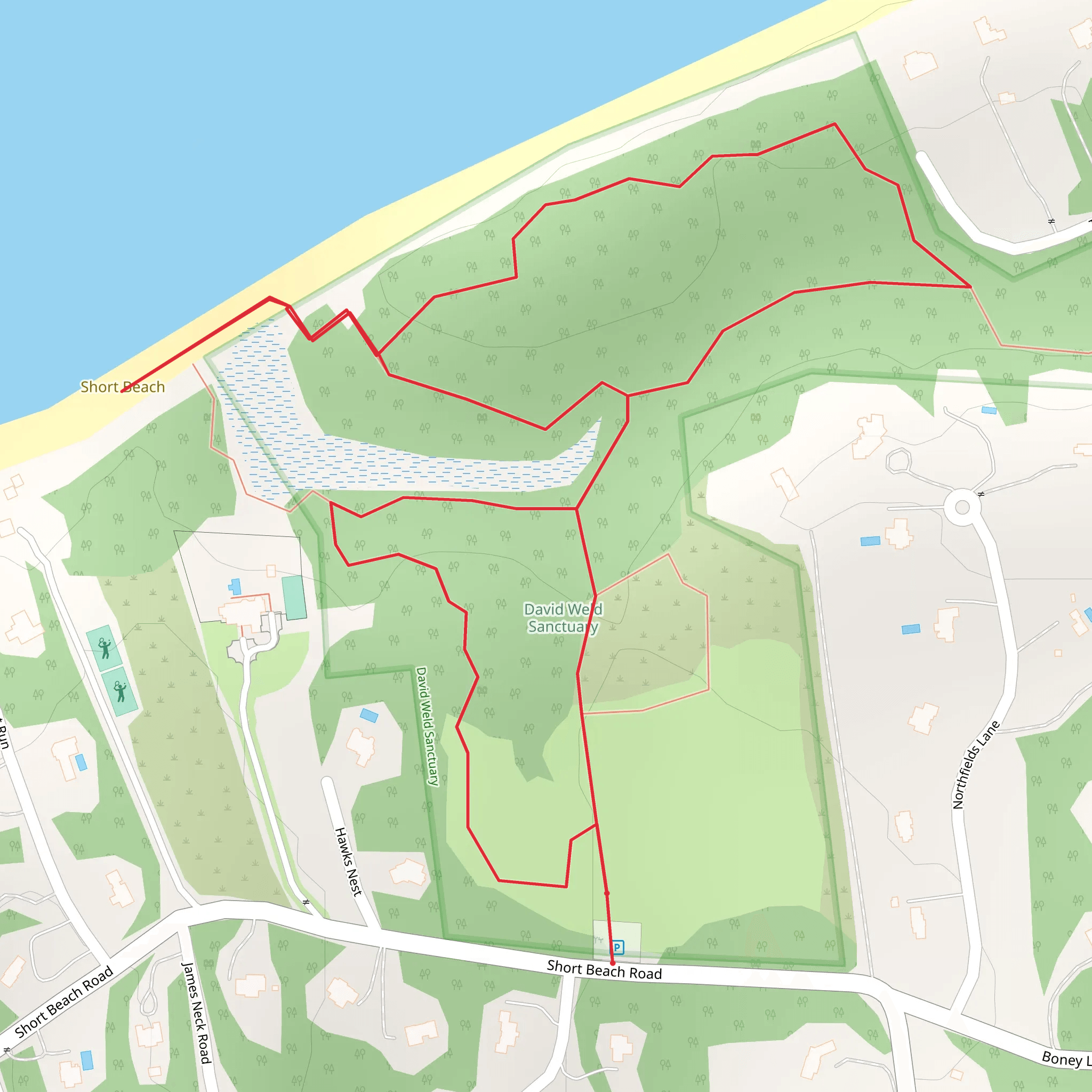 Short Beach Loop mobile static map