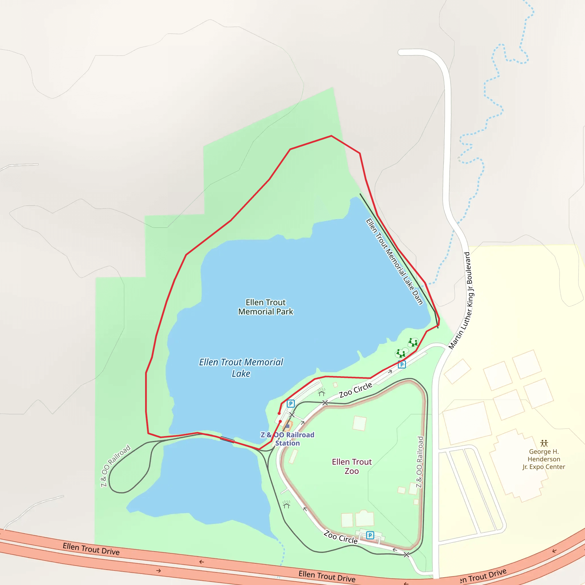 Ellen Trout Memorial Lake Loop mobile static map