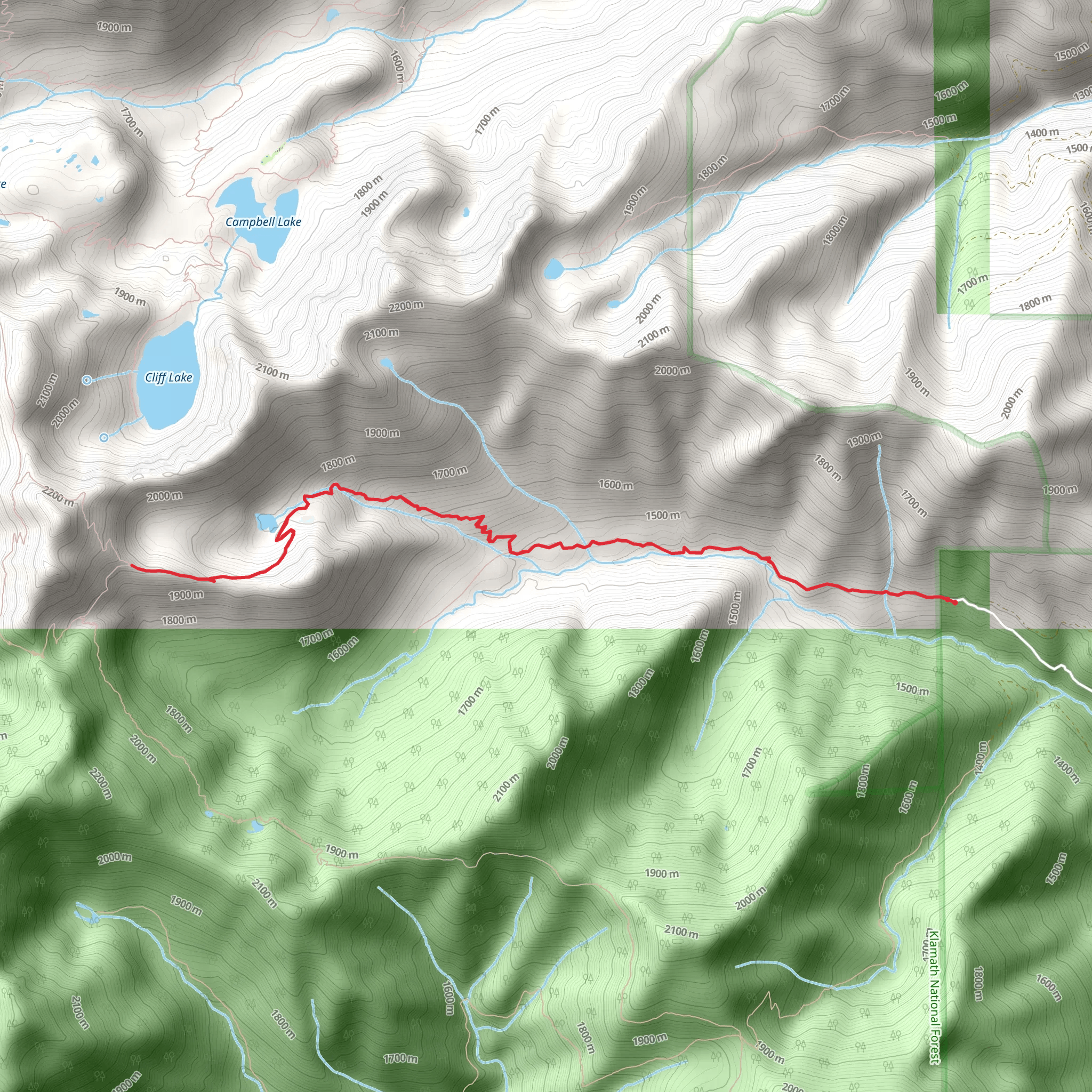 Kidder Lake Trail mobile static map