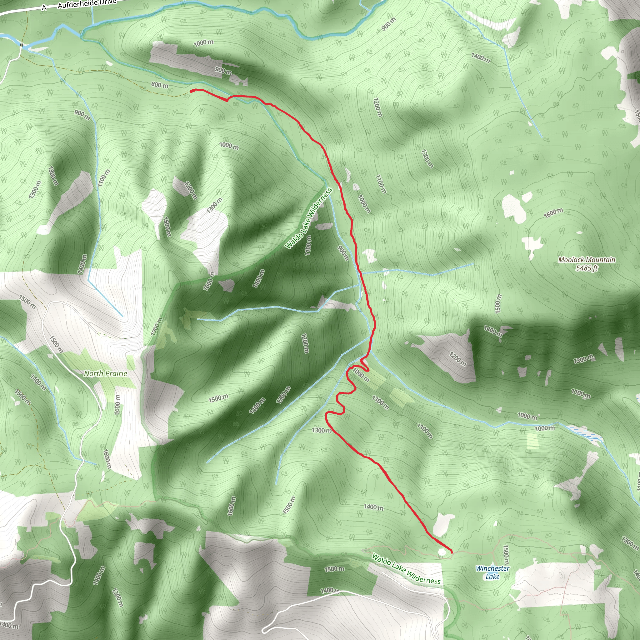 Fisher Creek Trail mobile static map