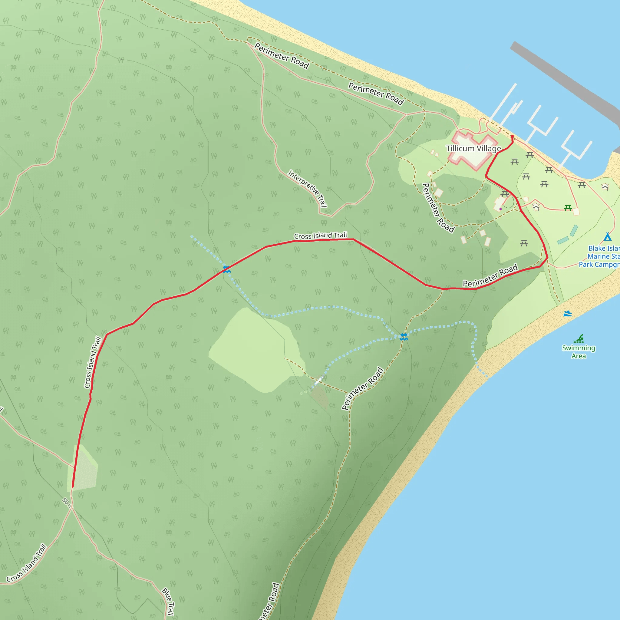 Blake Island Marine State Park Walk mobile static map