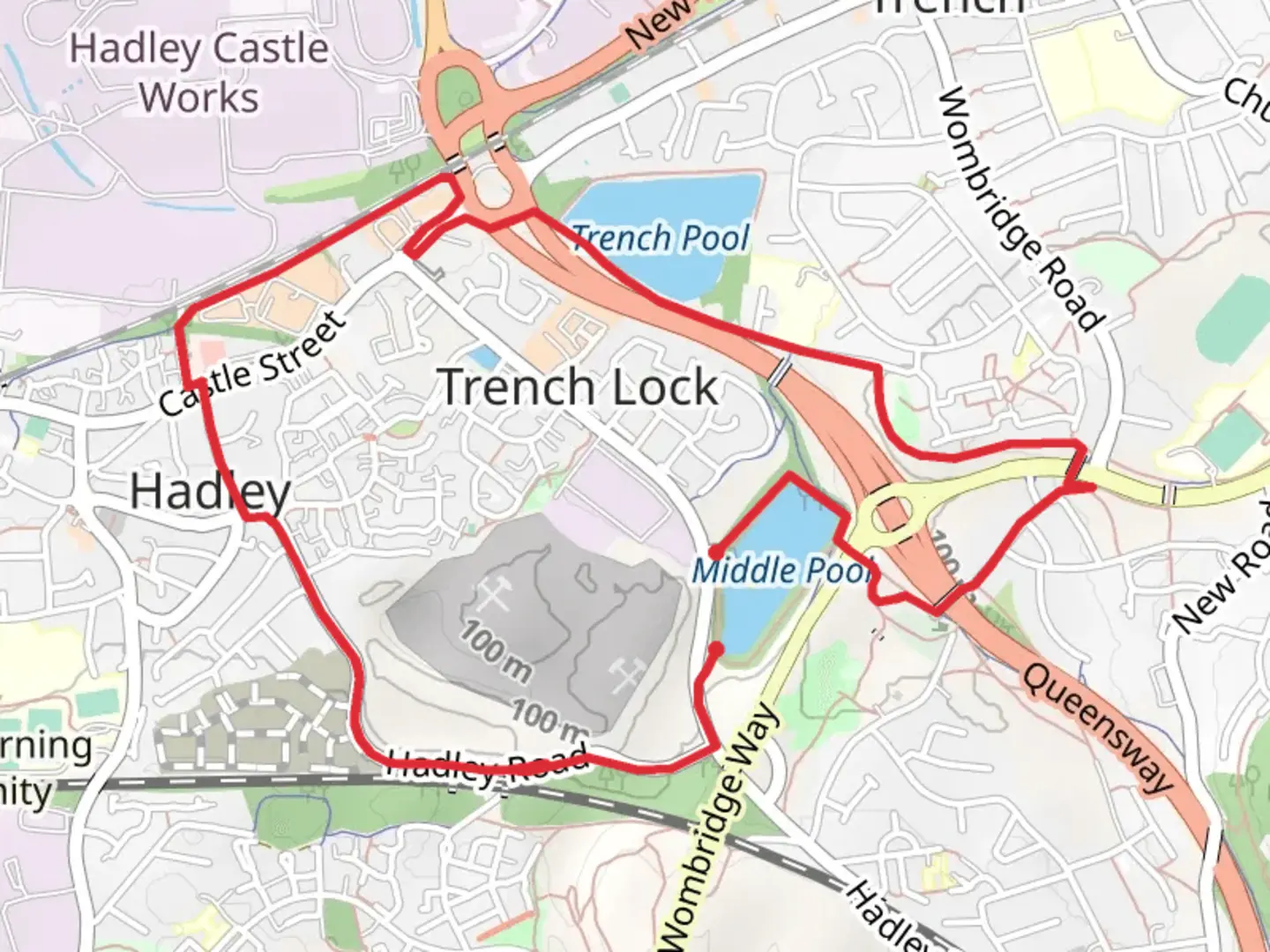 An image depicting the trail Trench Pools and its surrounding area.