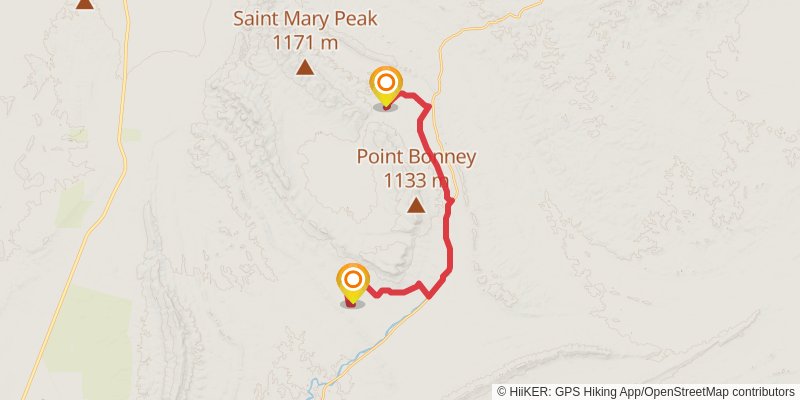Mawson Trail stage 36 Map
