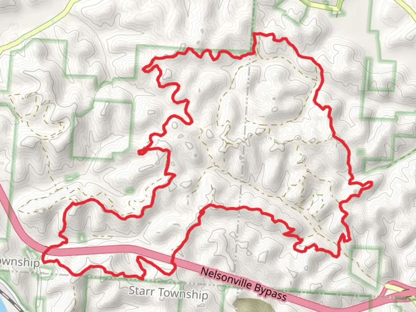 An image depicting the trail Dorr Run Loop Trail and its surrounding area.