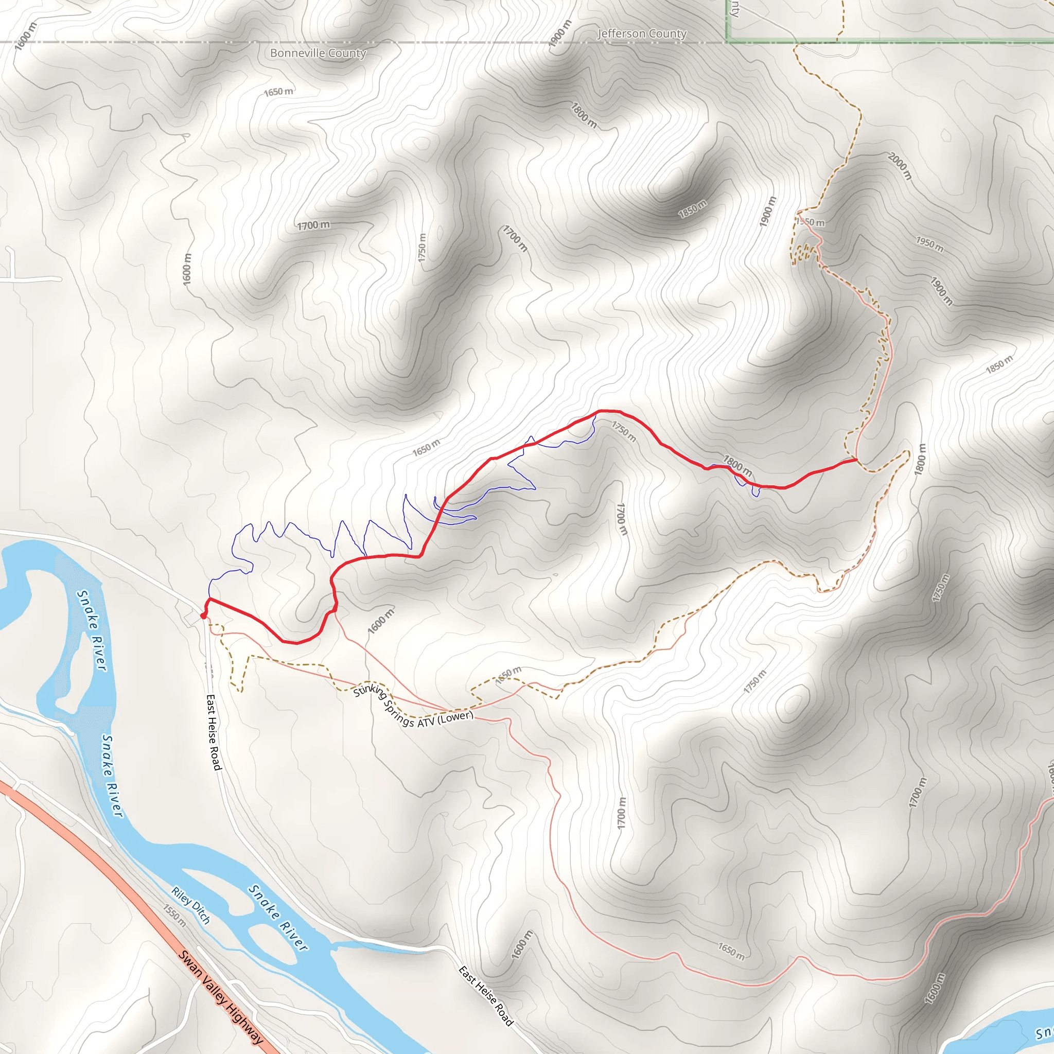 Stinking Spring from East Heise Road mobile static map