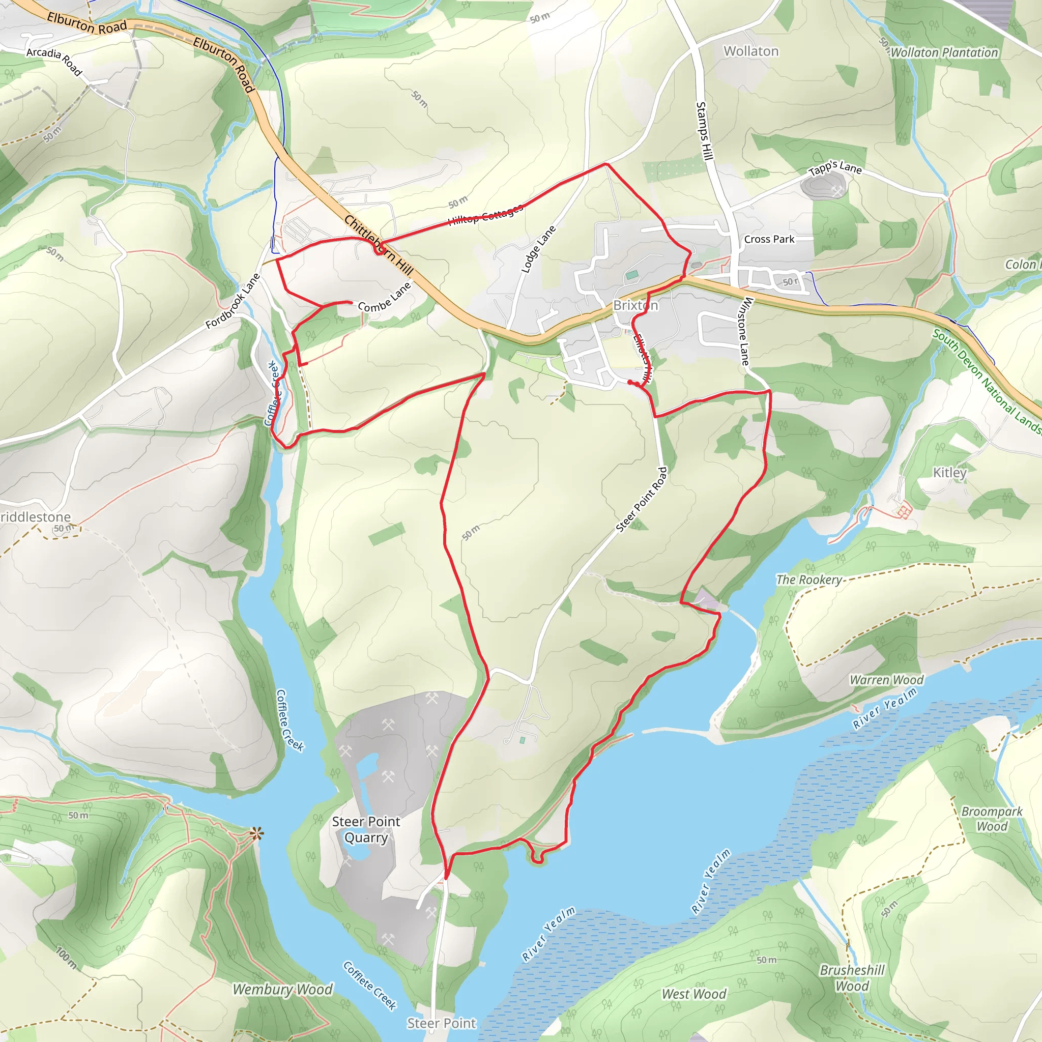 Brixton Circular Walk mobile static map