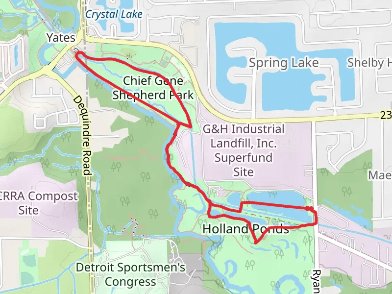 Chief Gene Shepherd Park to Holland Ponds Loop