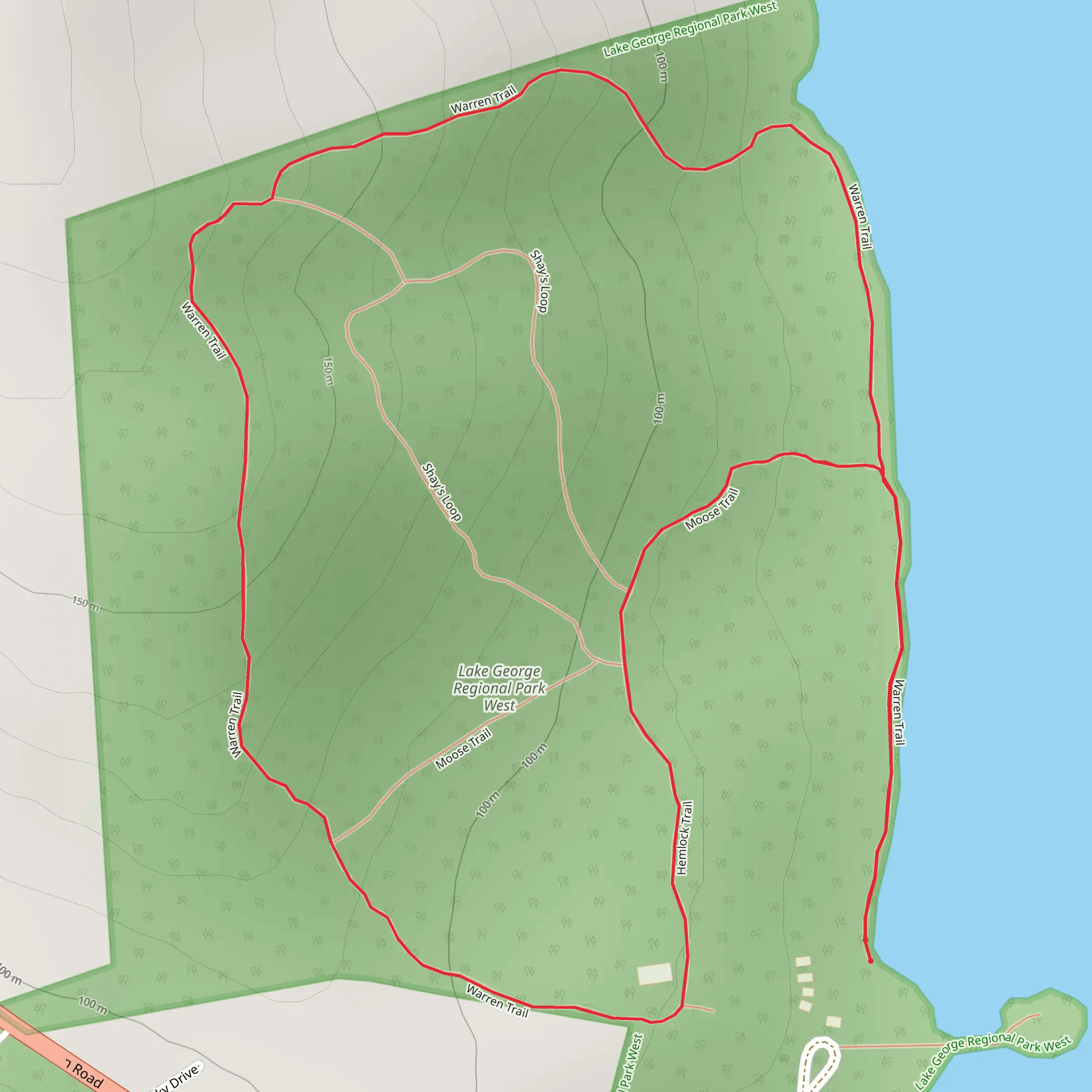 Warren Trail Loop mobile static map