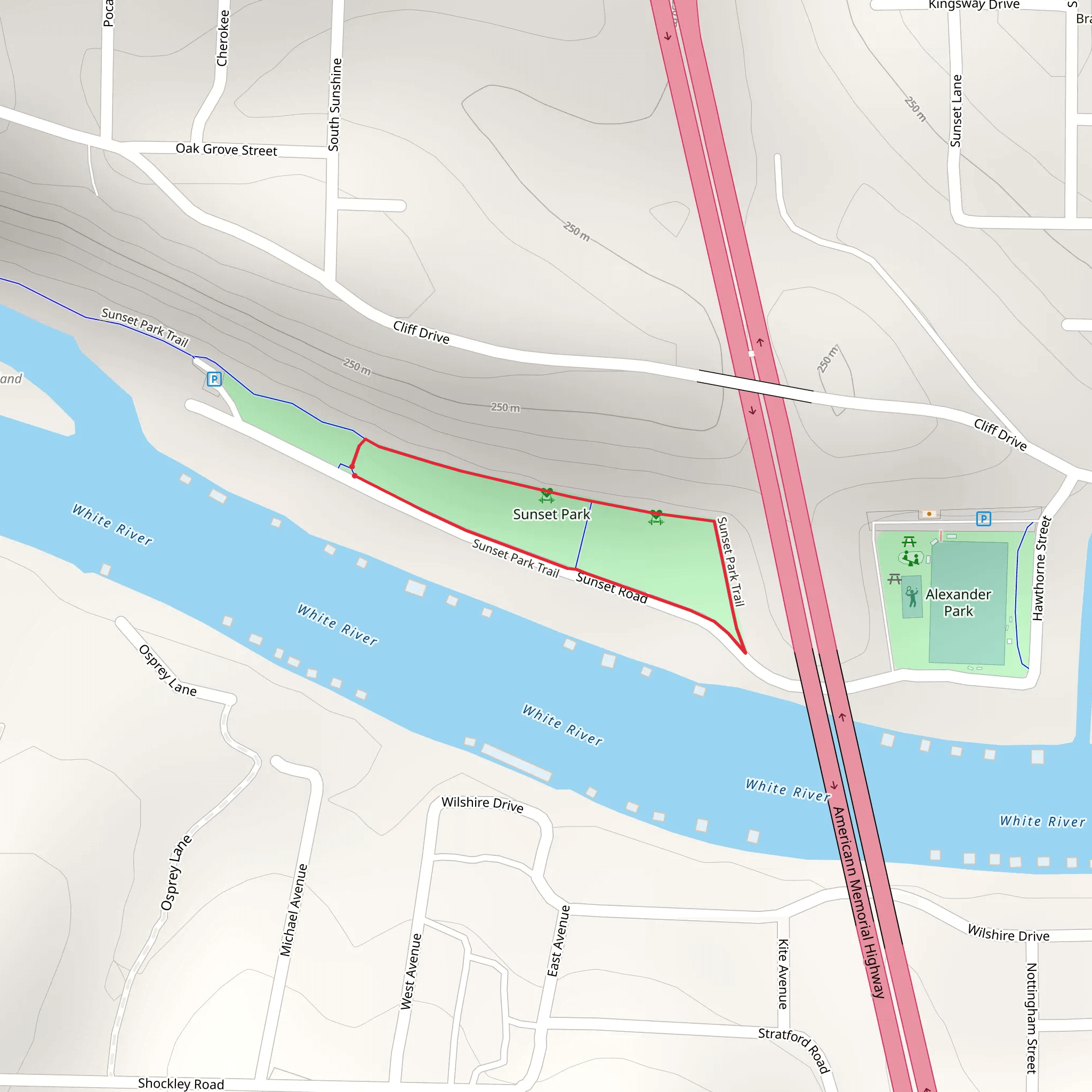 Sunset Park Loop mobile static map