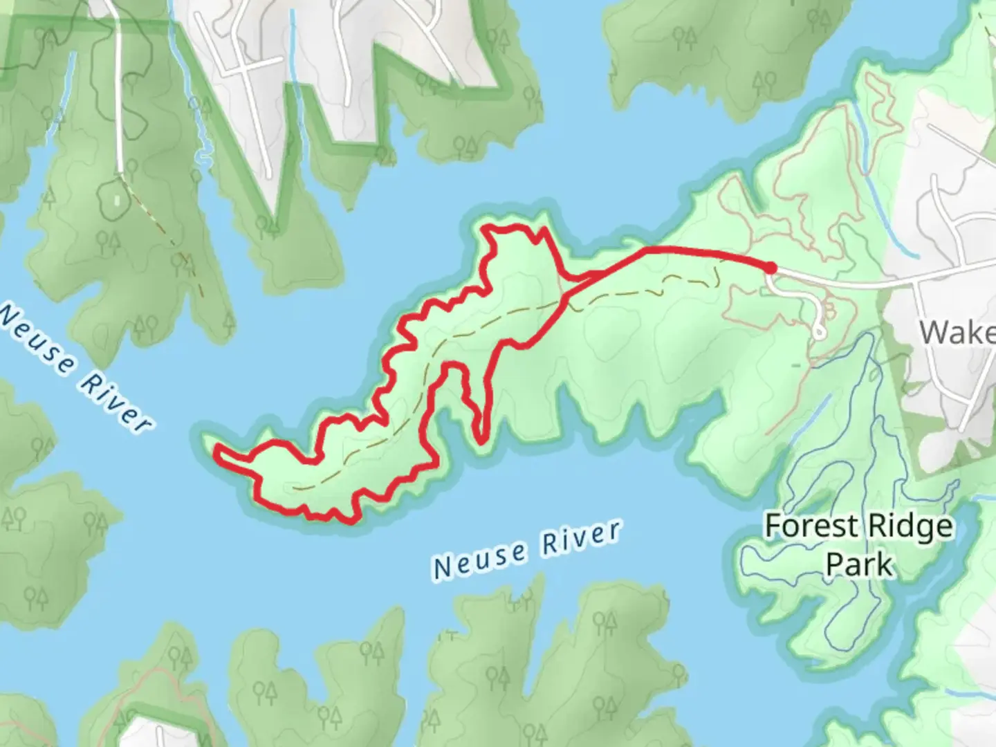 An image depicting the trail Shoreline Loop Trail and its surrounding area.