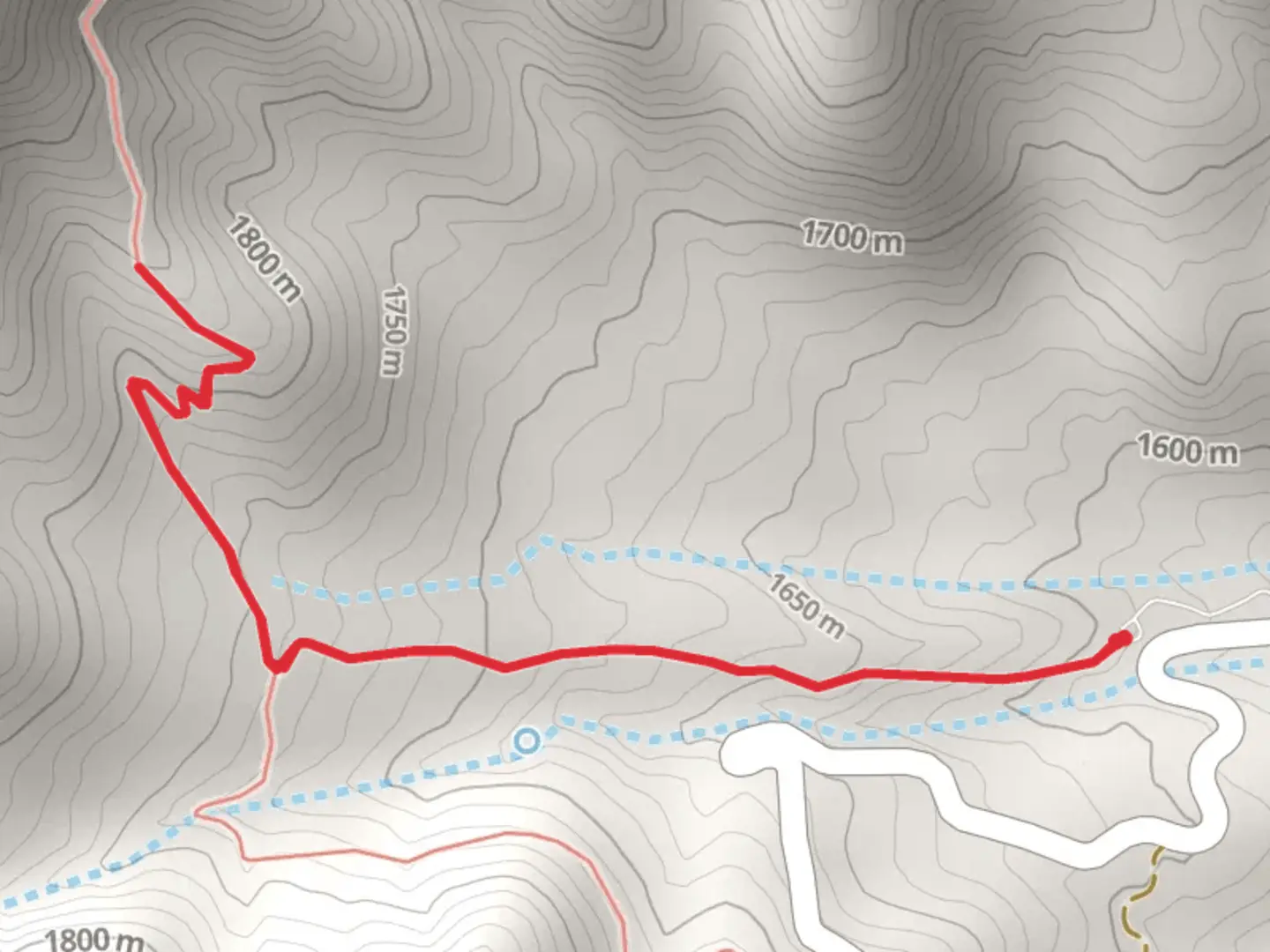 An image depicting the trail Noon Creek Ridge and Round the Mountain Trail and its surrounding area.