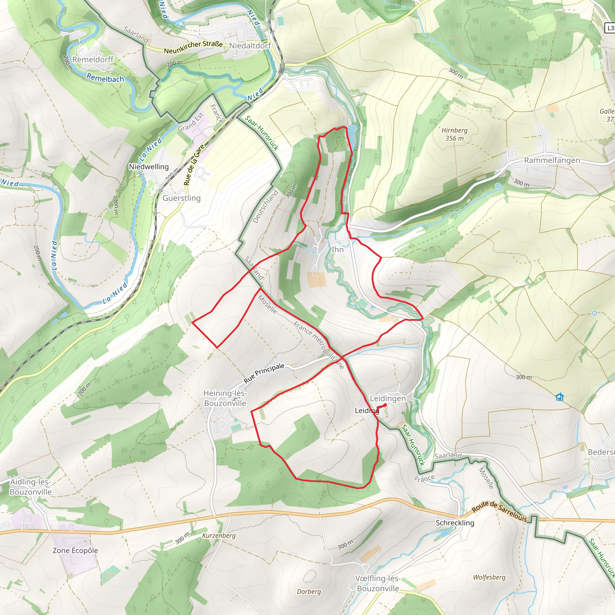 Grenzblickweg Loop mobile static map