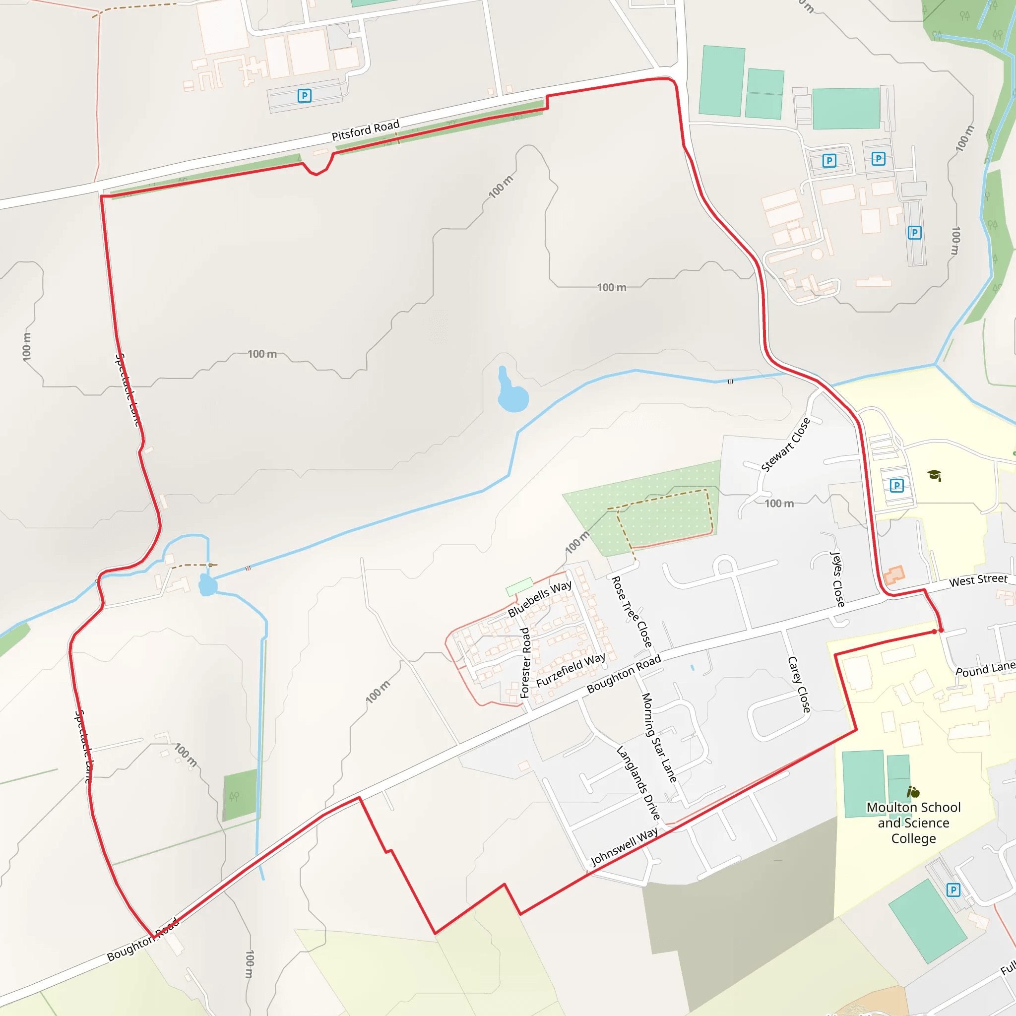 Moulton Mill Loop mobile static map