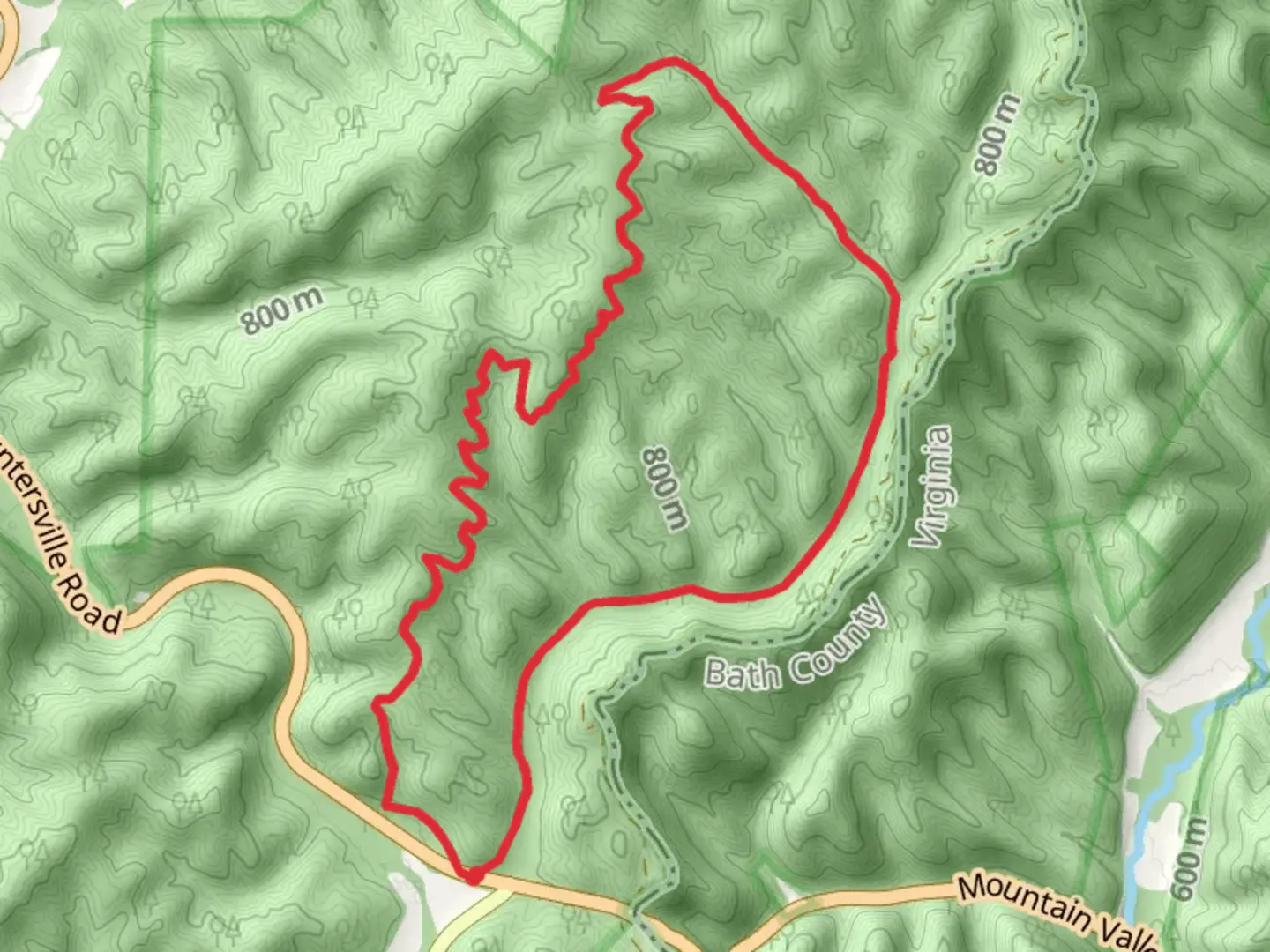 An image depicting the trail Laurel Creek Trail and its surrounding area.