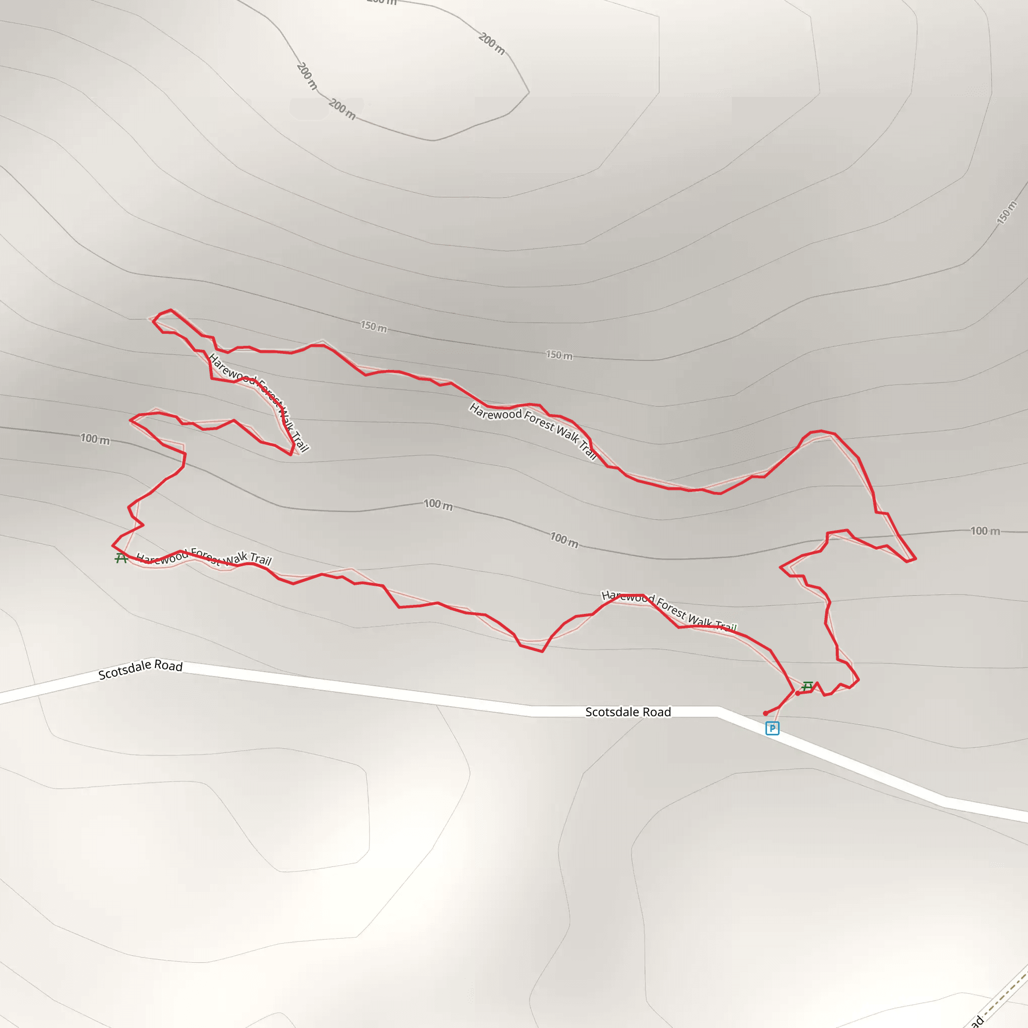 Harewood Forest Walk mobile static map