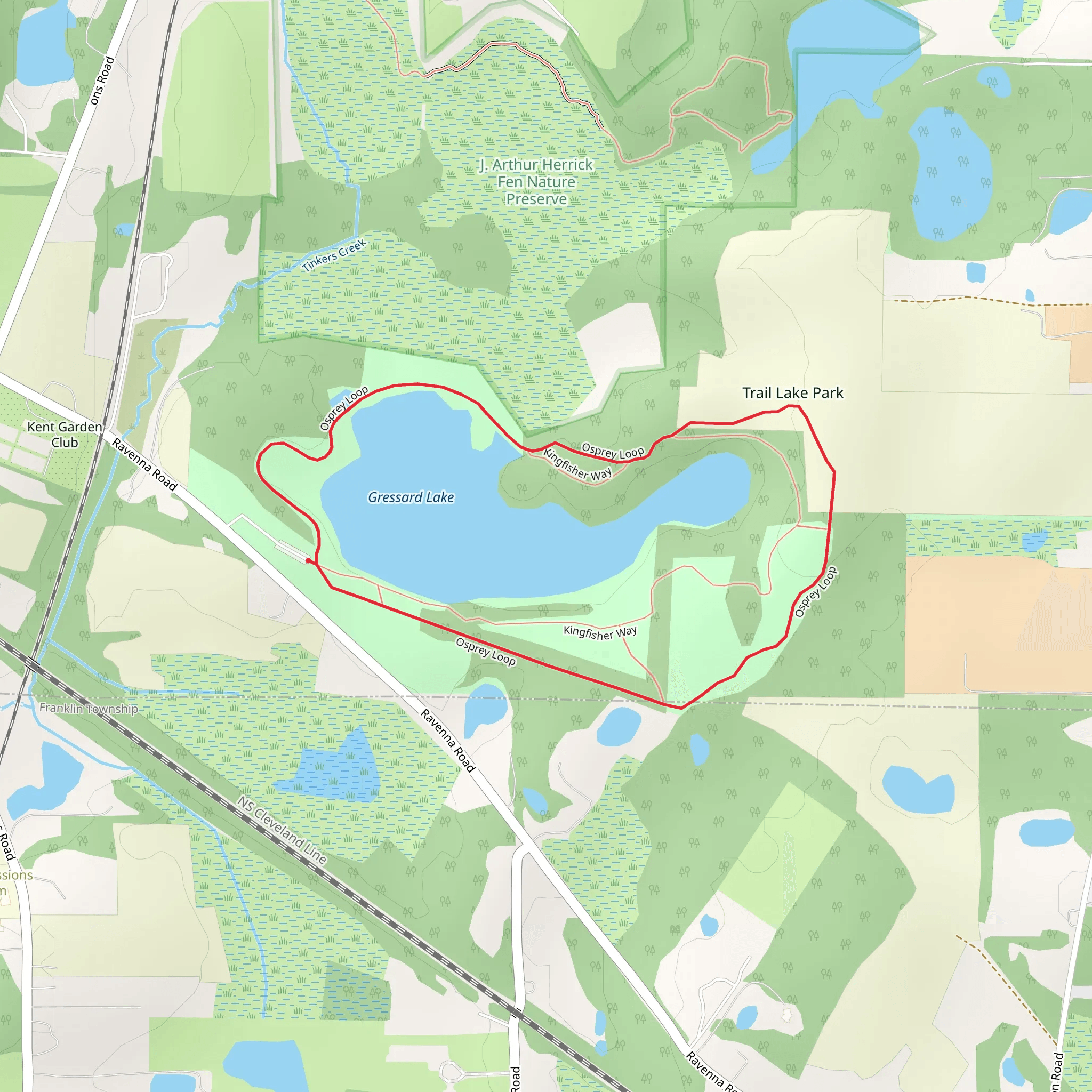 Gressard Lake Loop mobile static map
