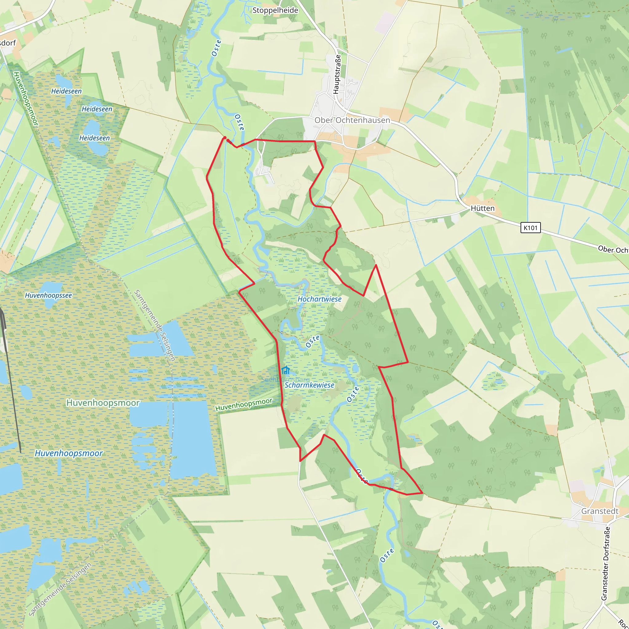 Nordpfad Ostetal mobile static map