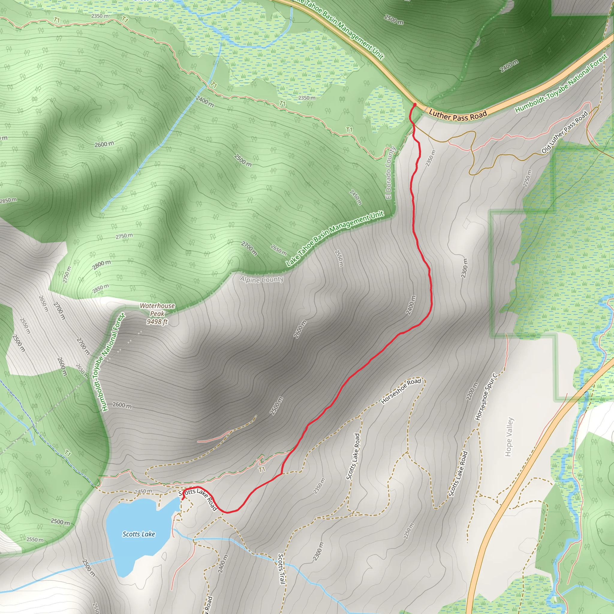 Scotts Lake from Scotts Lake Luther Connector mobile static map