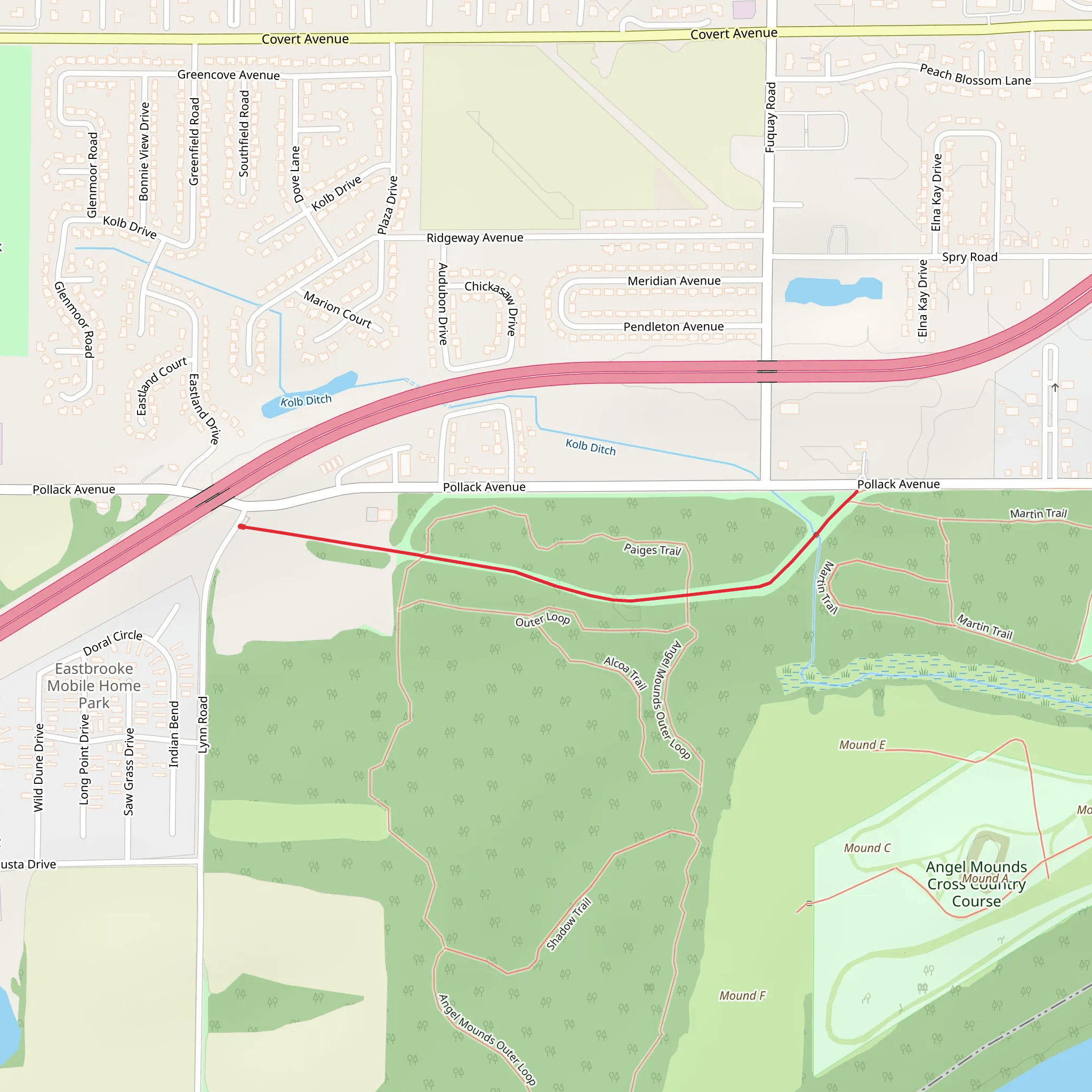 Kolb Ditch via ADT mobile static map