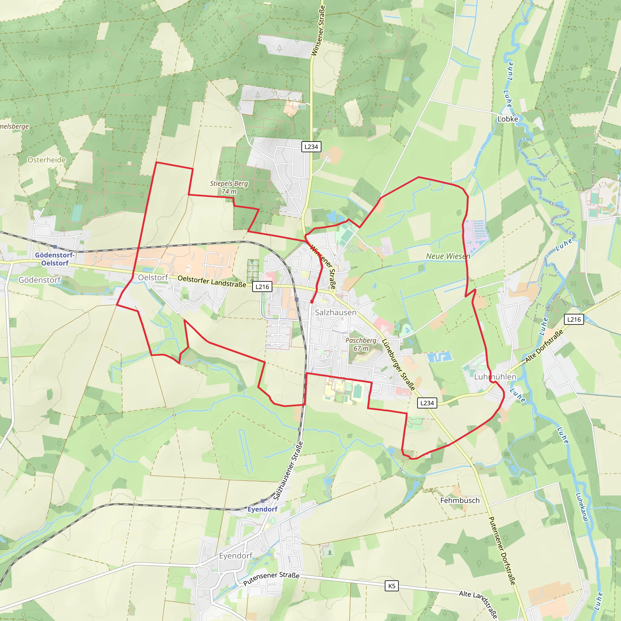 Salzhausen Loop mobile static map