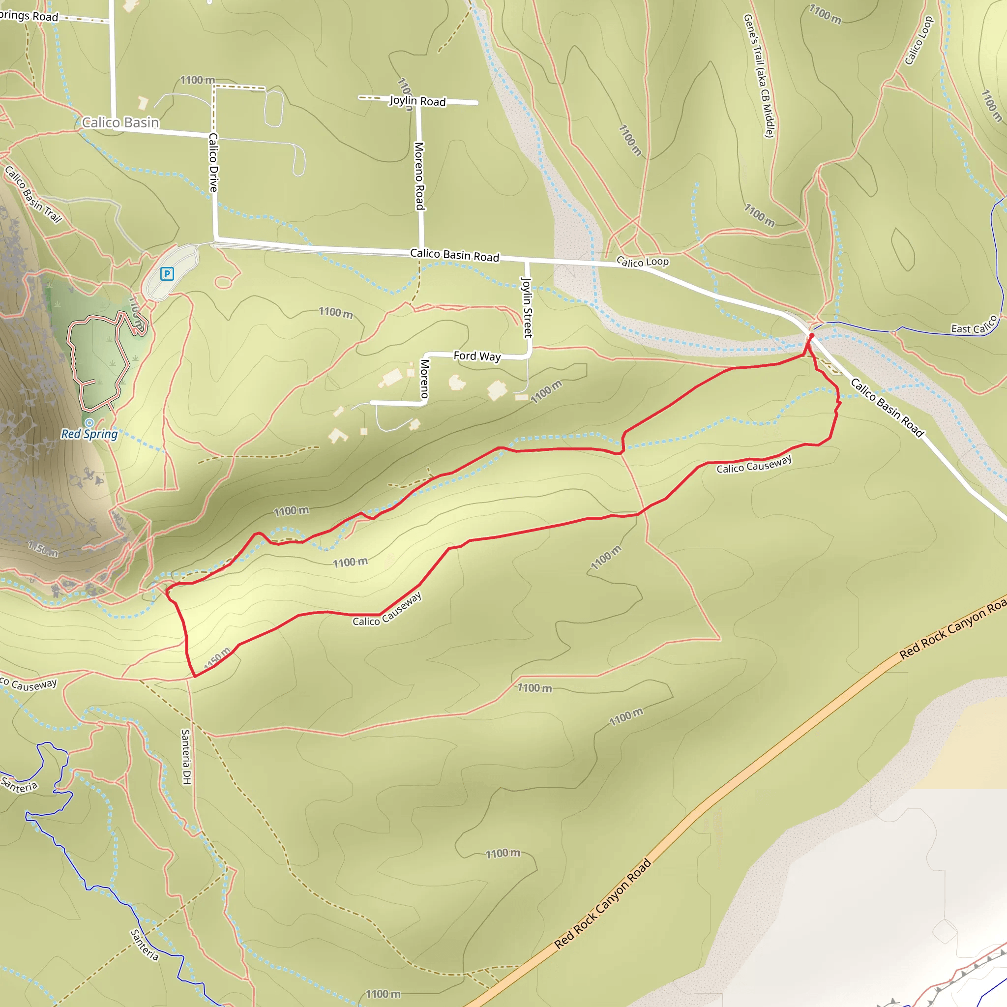 Calico Causeway Loop mobile static map