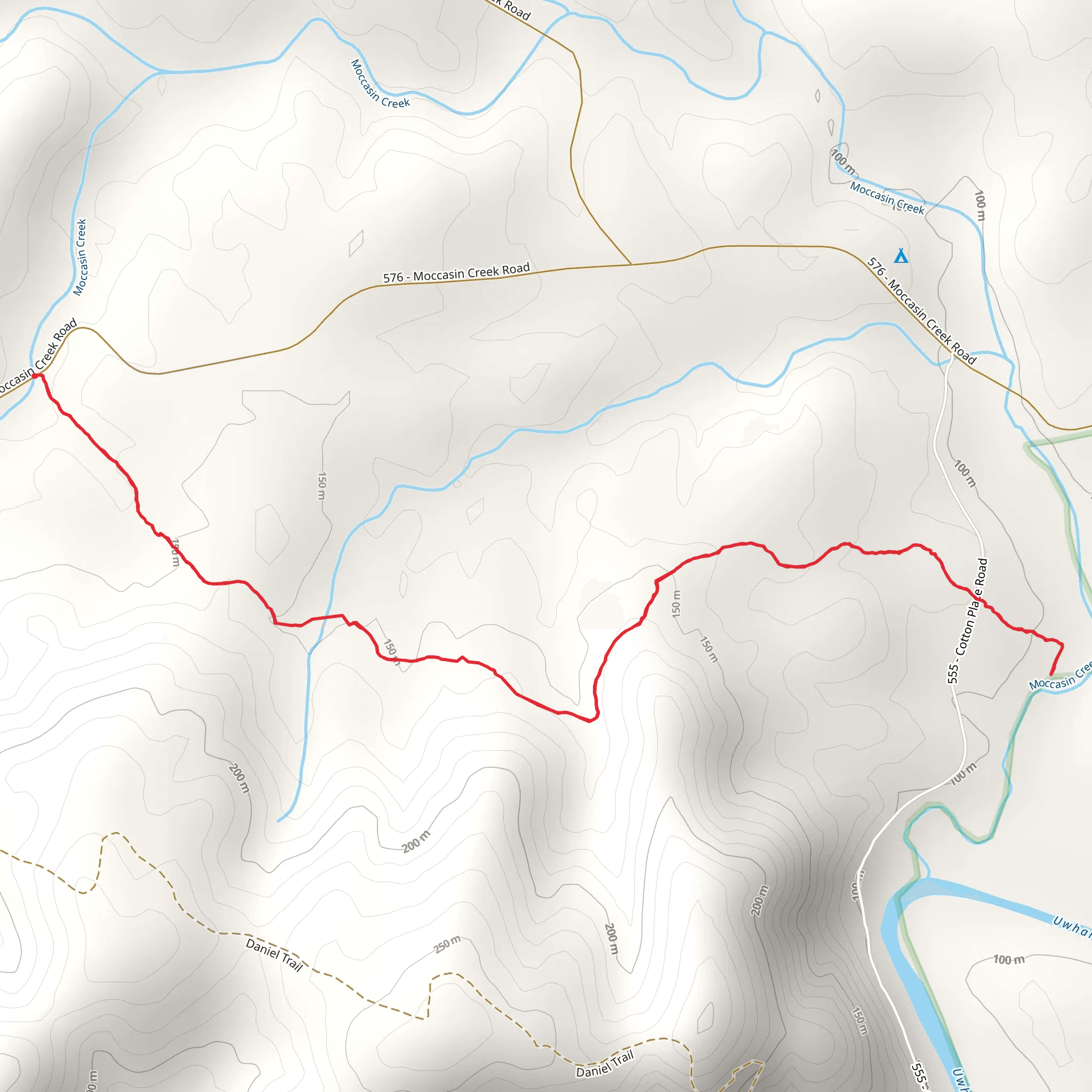 Burl Tree Way Trail mobile static map