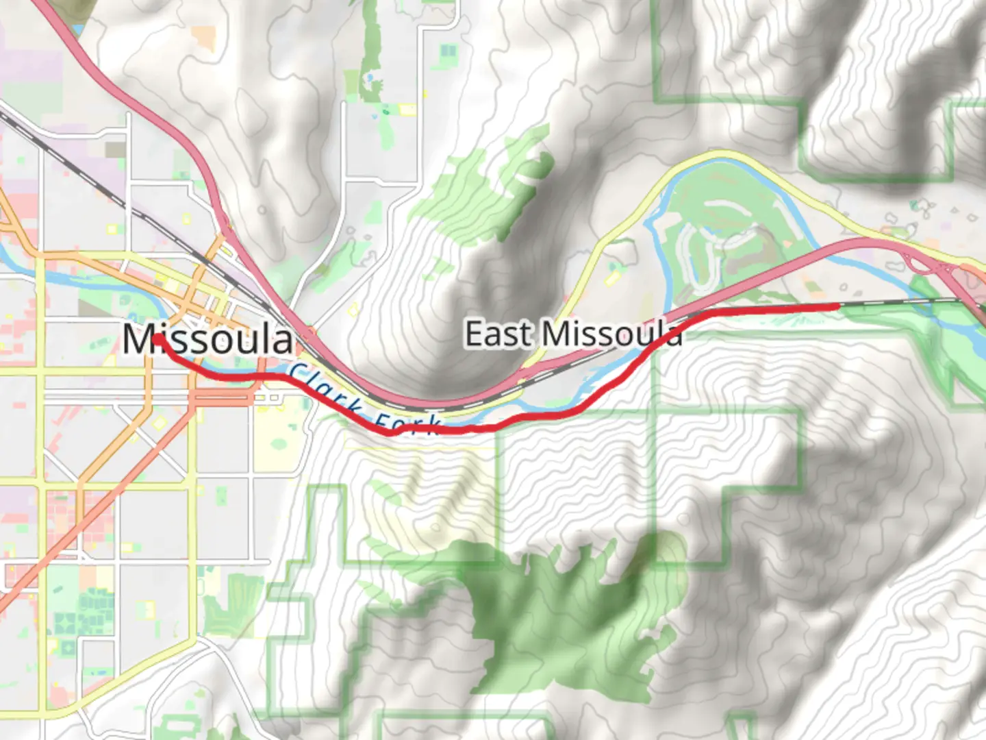 An image depicting the trail Clark Fork and its surrounding area.