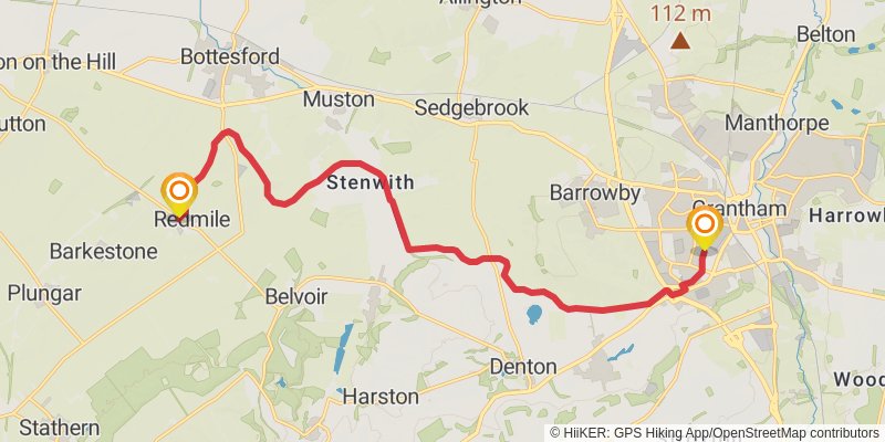 Grantham Canal Walk stage 3 Map