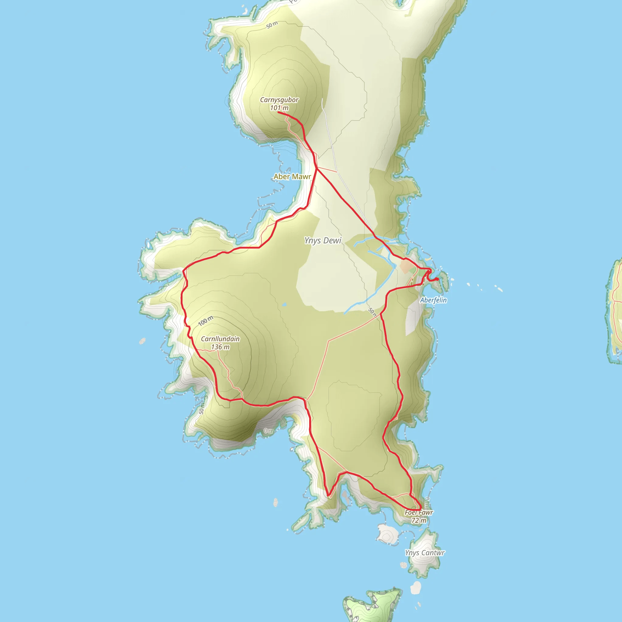 Ramsey Island mobile static map