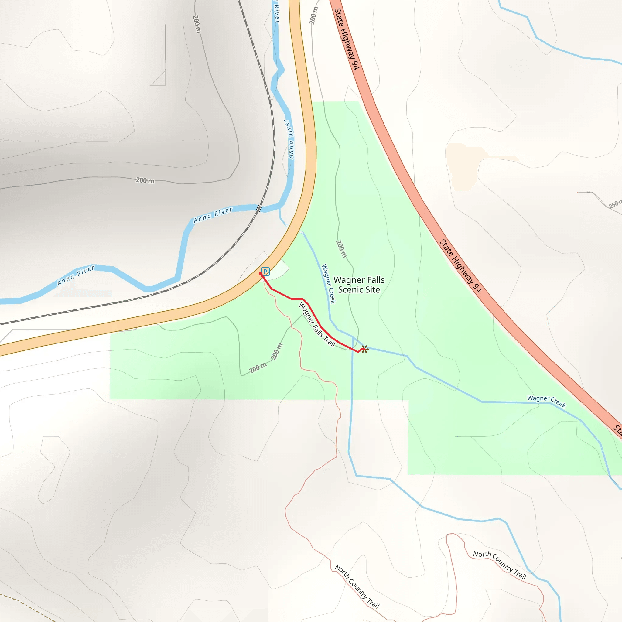 Wagner Falls Scenic Site mobile static map