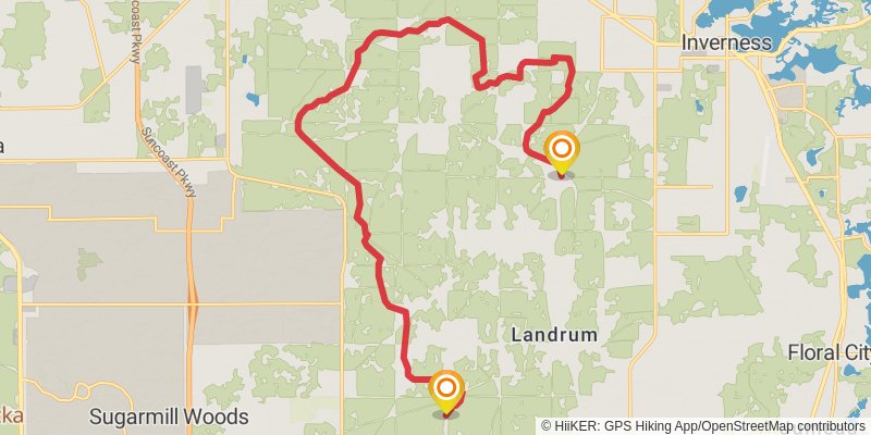 Withlacoochee State Forest - Citrus Perimeter Loop stage 1 Map