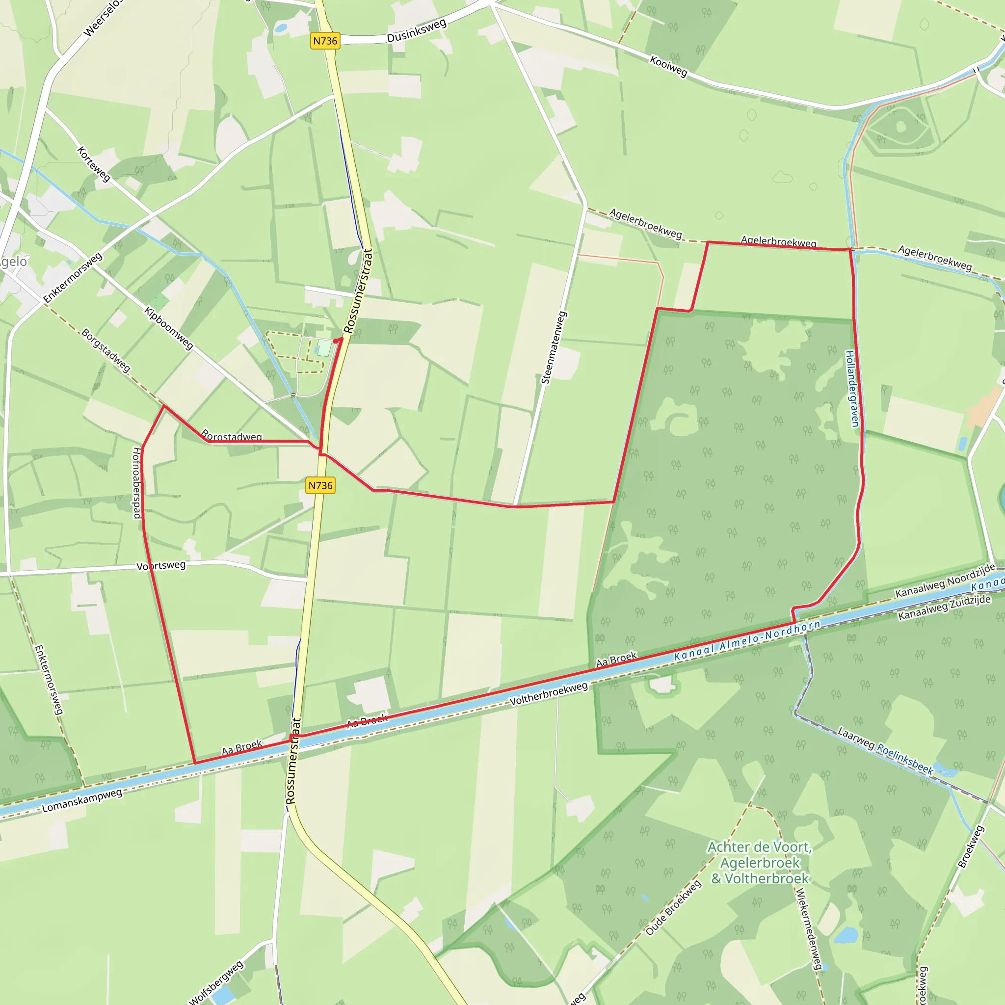 Voortmaten and Agelerbroek Loop mobile static map
