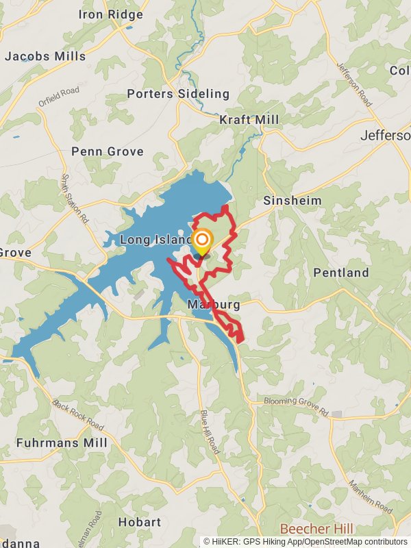 Lake Marburg - East Loop mobile static map