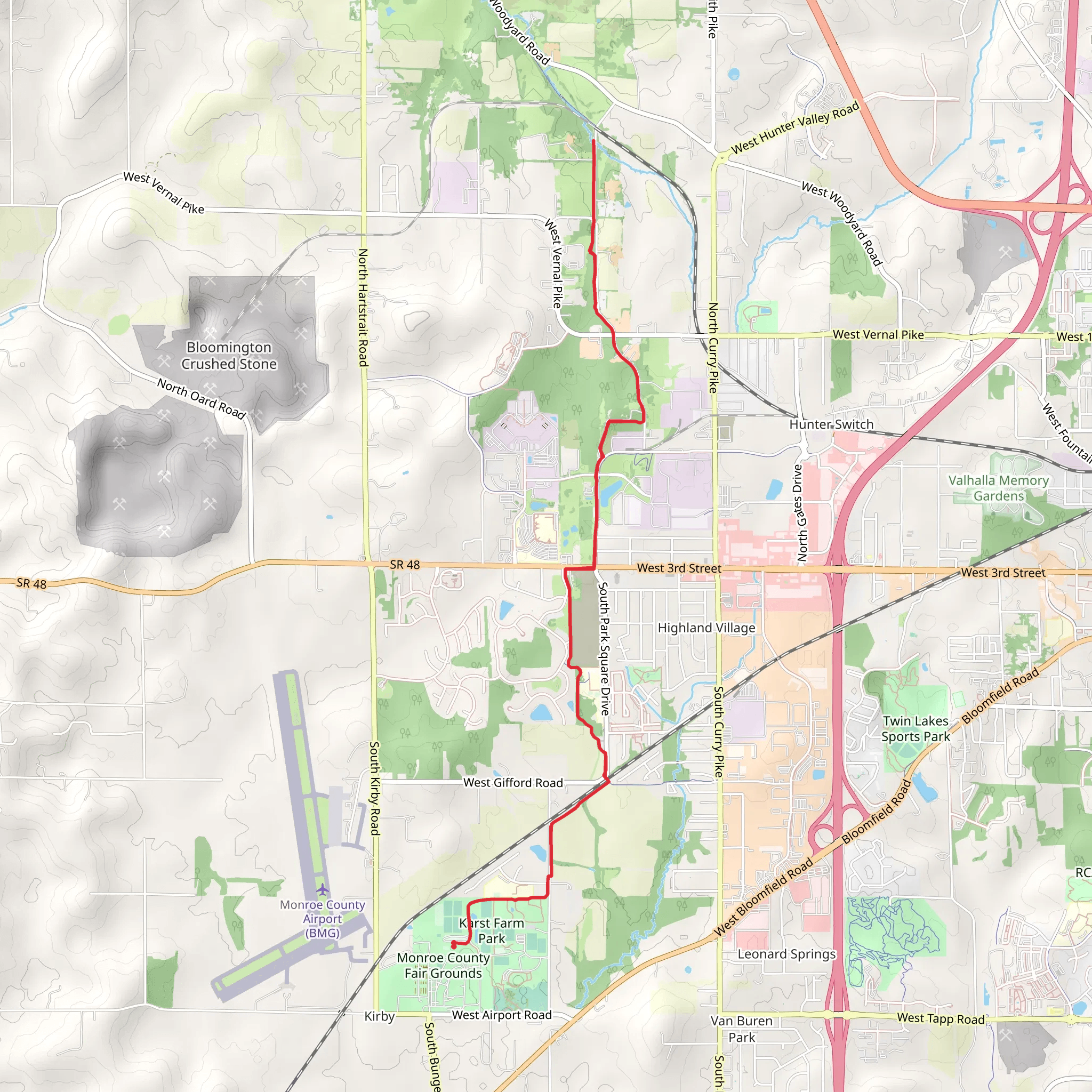 Karst Farm Greenway mobile static map