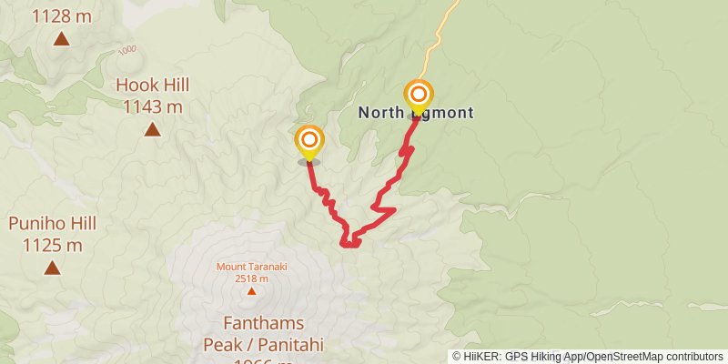 Tahurangi Translator Tower Round Trip stage 1 Map