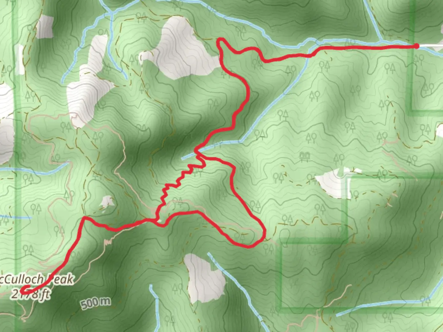 An image depicting the trail Soap Creek and McCulloch Peak Walk and its surrounding area.