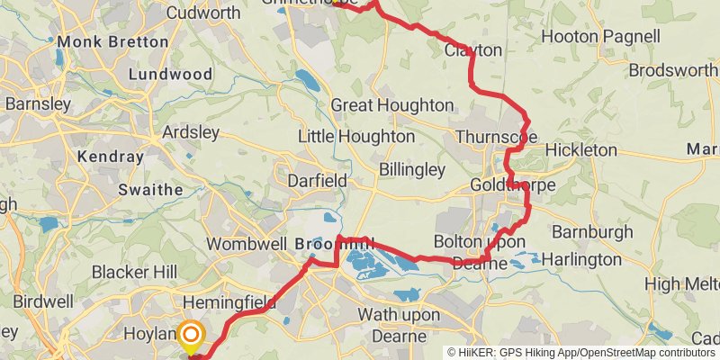 Barnsley Boundary Walk stage 3 Map