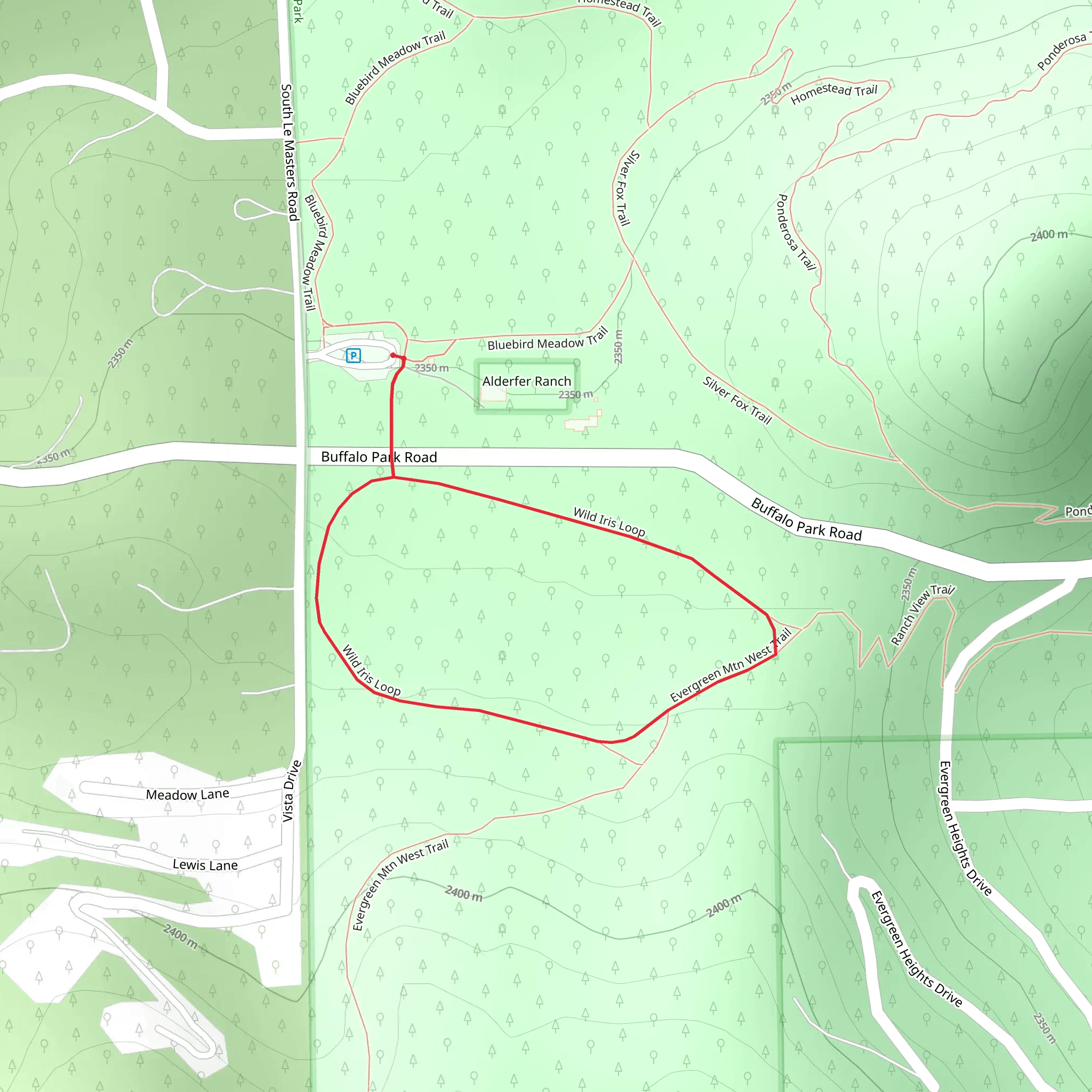 Wild Iris Loop mobile static map