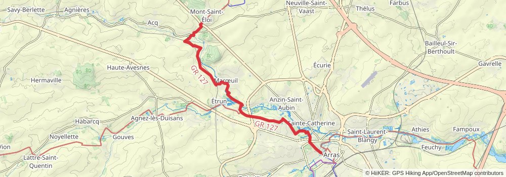 Via Francigena stage 14 Map