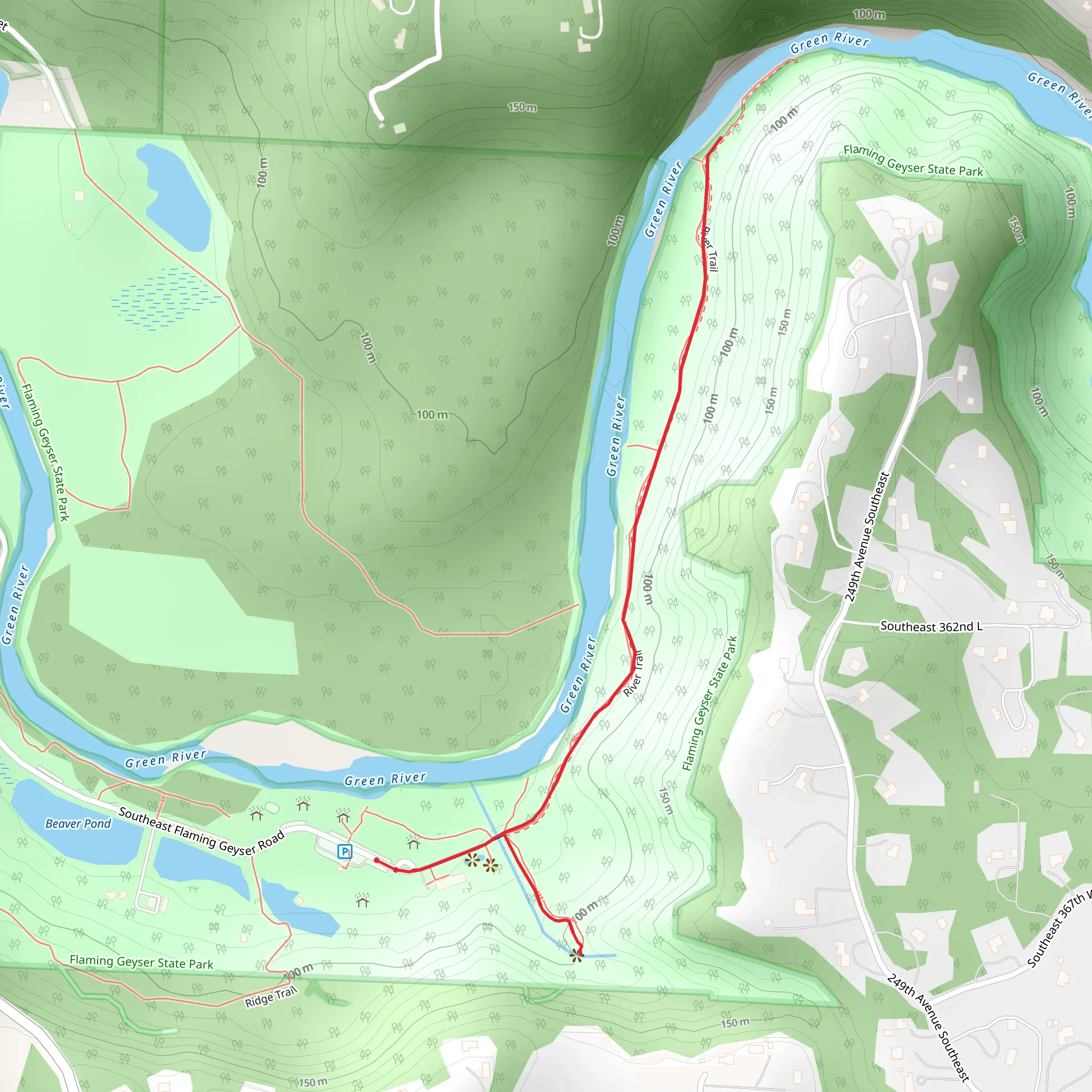 Green River Trail and Cristy Creek mobile static map