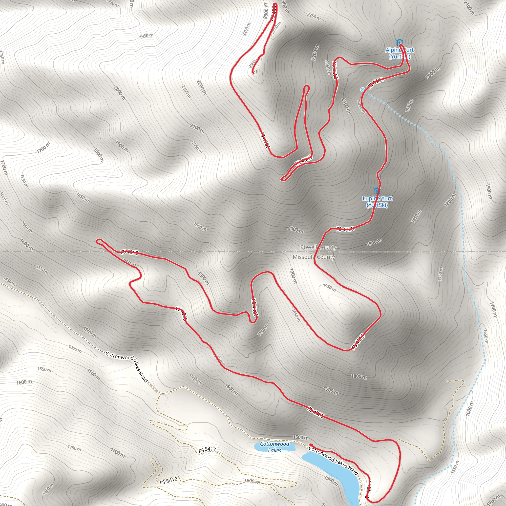 Cottonwood Lakes North Hill mobile static map