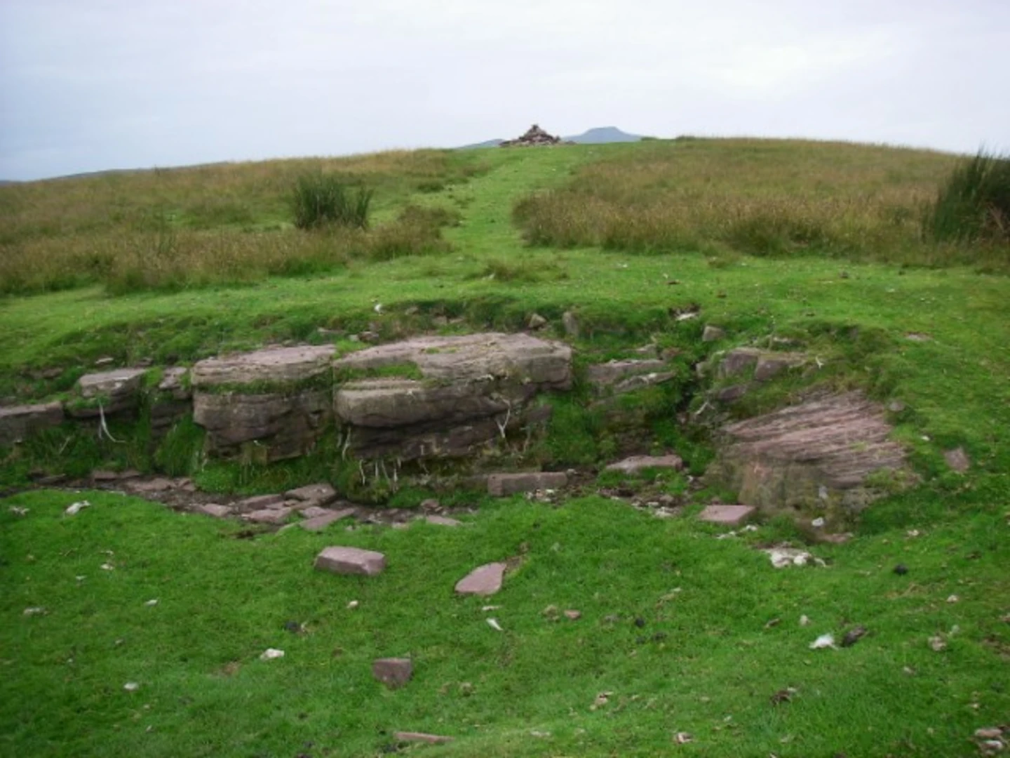 An image depicting the trail Pen y Bryn from Pencelli and its surrounding area.